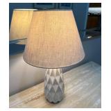White Ceramic Table Lamp w/Shade 18.5ï¿½ï¿½