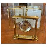 Goldtone Seth Thomas Desk Clock