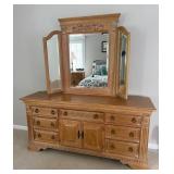 Hooker Wooden Dresser w/Mirror 72ï¿½ï¿½x20ï¿½ï¿½x79ï¿½ï¿½
