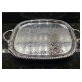 Silver-Plated Footed Serving Trayï¿½14ï¿½22