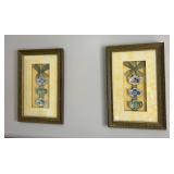 Framed Vtg Ceramic Tea Pot Decor