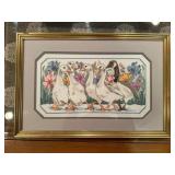 Framed Goose Cross-Stitch Artï¿½20ï¿½13.5
