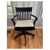 Black Wooden Swivel Office Chairï¿½21.5x18x37