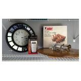 Home Goods Clock, Grinder, Rack