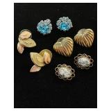 Vtg Gold-Tone Earrings Collection