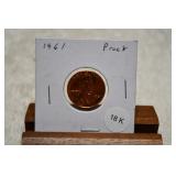 1961 Proof Penny Cent