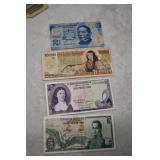 Banks of Colombia and Mexico Paper Money