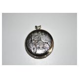 Quartz Embossed Automobile Pocket Watch