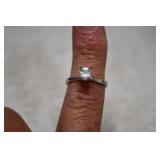 Sterling Silver Princess Cut CZ Size 7