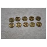 Presidential $1 Coins x 10