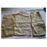 Set of 3 Vtg Canvas Coin Bank Bags