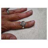 Sterling Silver 925 Moonstone Ring Size 6.5