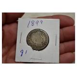 1899 Barber Silver Quarter Dollar