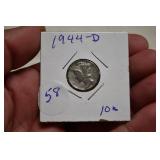 1944D Mercury Dime