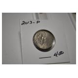 2013 P Jeffereson Nickel VF