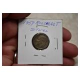 1957 Roosevelt Silver Dime