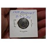 1950 Roosevelt Silver Dime