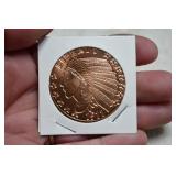 1911 Indian Head One Ounce .999 Fine Copper