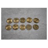 2000 P & D Sacagawea $1 Coins x 10