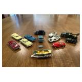 Vtg 1:87 Die-Cast Cars and Boat Set
