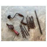 Vtg Hand Drills and Assorted Bits