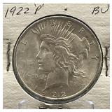 1922-P Peace Silver Dollar BU
