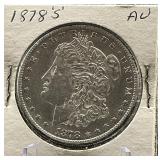 1878-S Morgan Silver Dollar AU