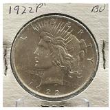 1922-P Peace Silver Dollar BU