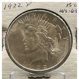 1922-P Peace Silver Dollar