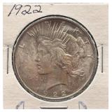 1922 Peace Silver Dollar Coin
