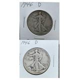 1946-D Walking Liberty Silver Half Dollars