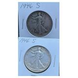 1946-S Walking Liberty Silver Half Dollars