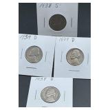 4pc Jefferson Nickels