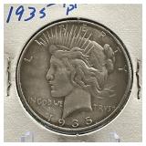 1935-P Peace Silver Dollar Coin