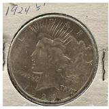 1924-S Peace Silver Dollar Coin
