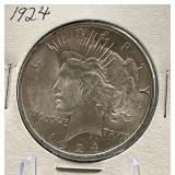 1924 Peace Silver Dollar Coin
