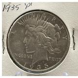 1935-P Peace Silver Dollar Coin