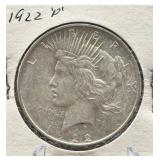 1922-P Peace Silver Dollar
