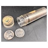 Roll of 1969-S Nickels