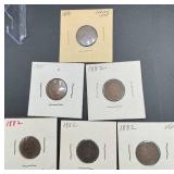 Six Indian Head Cents