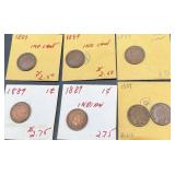 Collection of 1889 Indian Head Cents