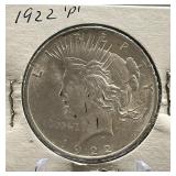 1922-P Peace Silver Dollar Coin