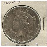 1924-S Peace Silver Dollar