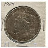 1924 Peace Silver Dollar Coin