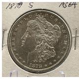 1878-S Morgan Silver Dollar MS64
