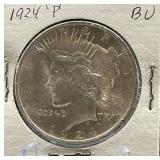 1924-P Peace Silver Dollar BU