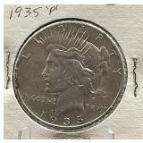 1935-P Peace Silver Dollar Coin