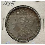 1885 Morgan Silver Dollar Coin