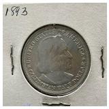 1893 Columbian Comm Silver Half Dollar