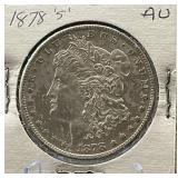 1878-S Morgan Silver Dollar AU